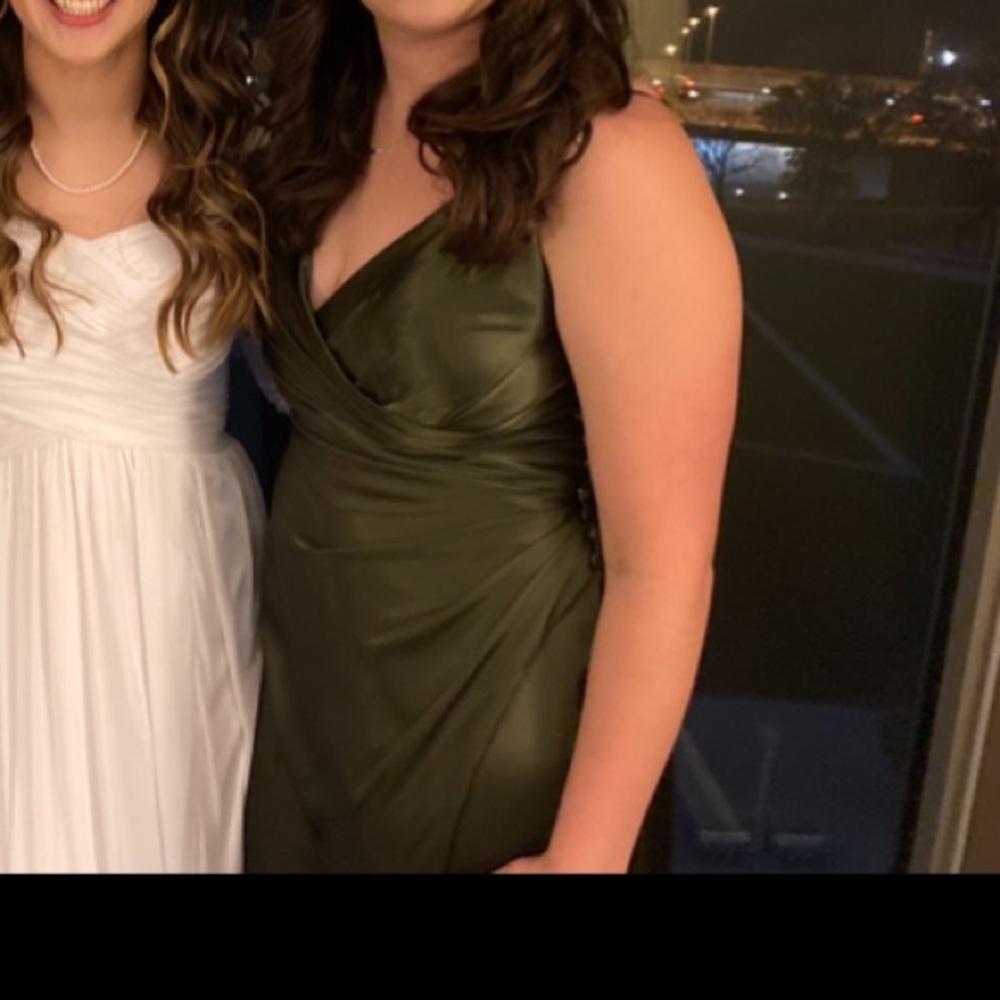 Emerald Green floor length Bridesmaid dress